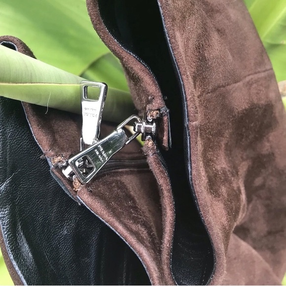 PRADA 8.5 Brown Anke Boots - Picture 6 of 7